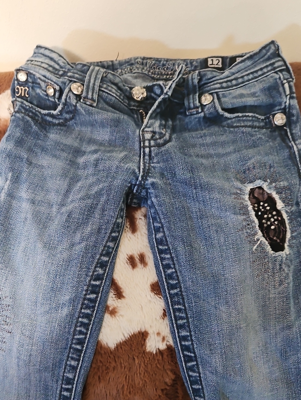 Girls Distressed Miss Me Jeans